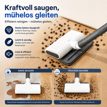 Carica l'immagine nel visualizzatore di Gallery, ReinKraft Pro – Kabelloser 2-in-1 Premium-Akku-Staubsauger starker Zyklon-Saugkraft