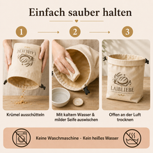 Carica l'immagine nel visualizzatore di Gallery, LaibLiebe – Handgemachter natürlicher Brotbeutel aus Bienenwachs