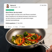 Carica l'immagine nel visualizzatore di Gallery, TitanPur Pro – Padella in titanio senza rivestimento, senza PFAS e PTFE | 26 cm