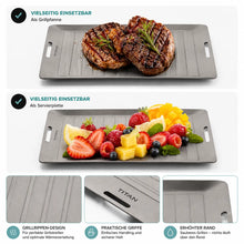 Carica l'immagine nel visualizzatore di Gallery, TitanPure Pro — Set per vassoio da griglia Camping & BBQ | Senza PFAS | Con pinza
