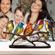 Carica l'immagine nel visualizzatore di Gallery, Opera d'arte fatta a mano - Scultura di uccelli colorata