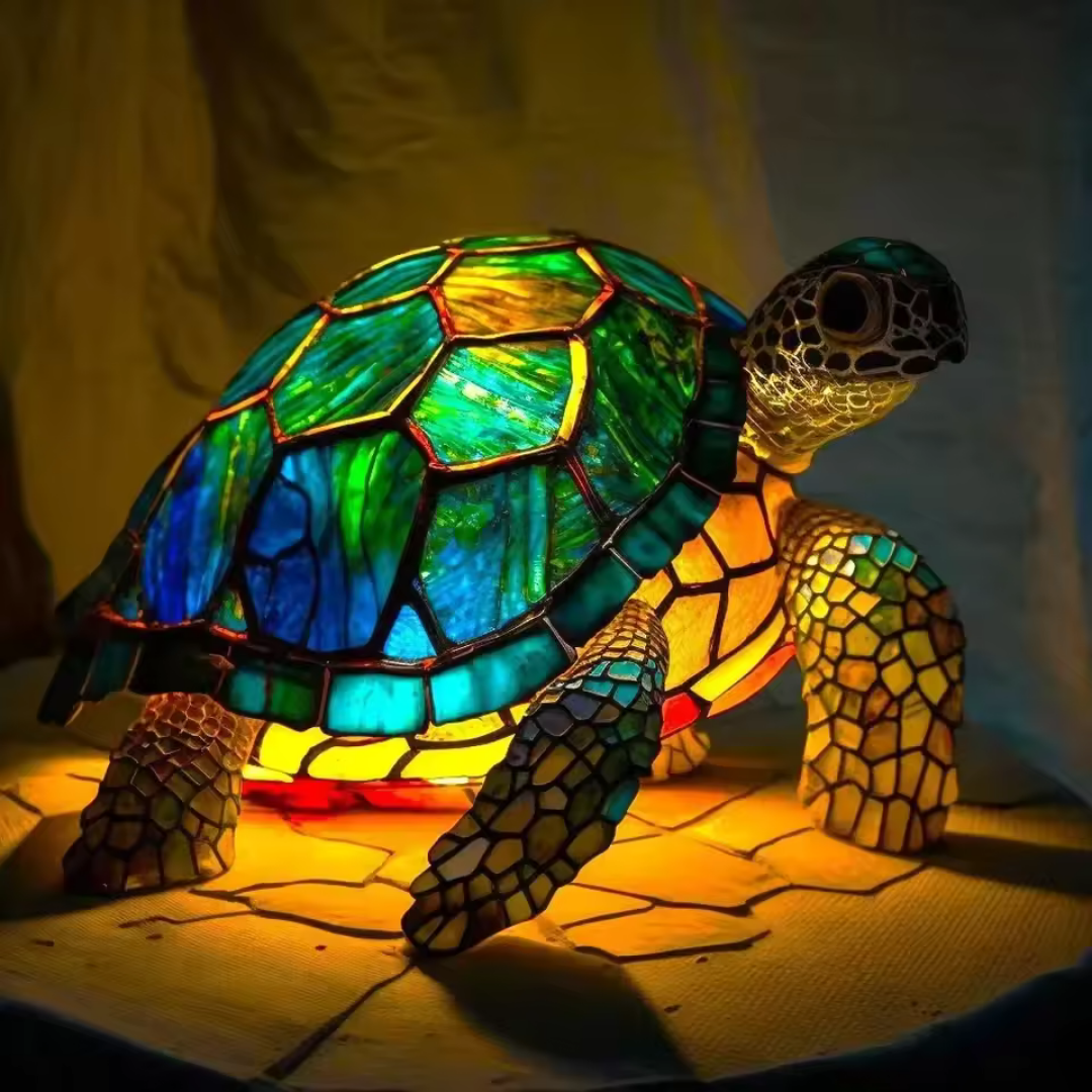 LeuchtSchildkröte - lampada fatta a mano che fa brillare i cuori