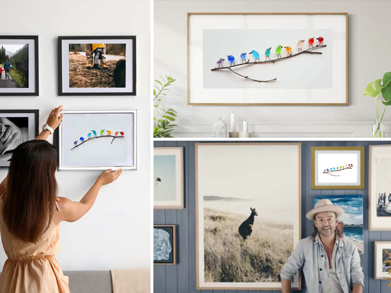 MeerglasLiebe™ - Quadro da parete fatto a mano con vero vetro marino