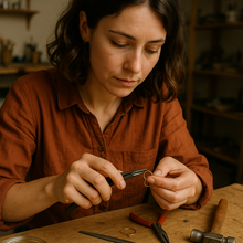 Carica l'immagine nel visualizzatore di Gallery, Anello floreale vintage – Poema fiorito in oro
