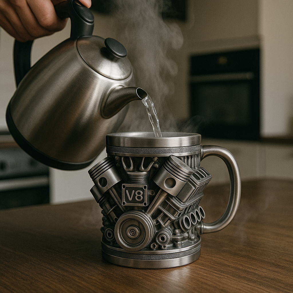Tazza da meccanico fatta a mano