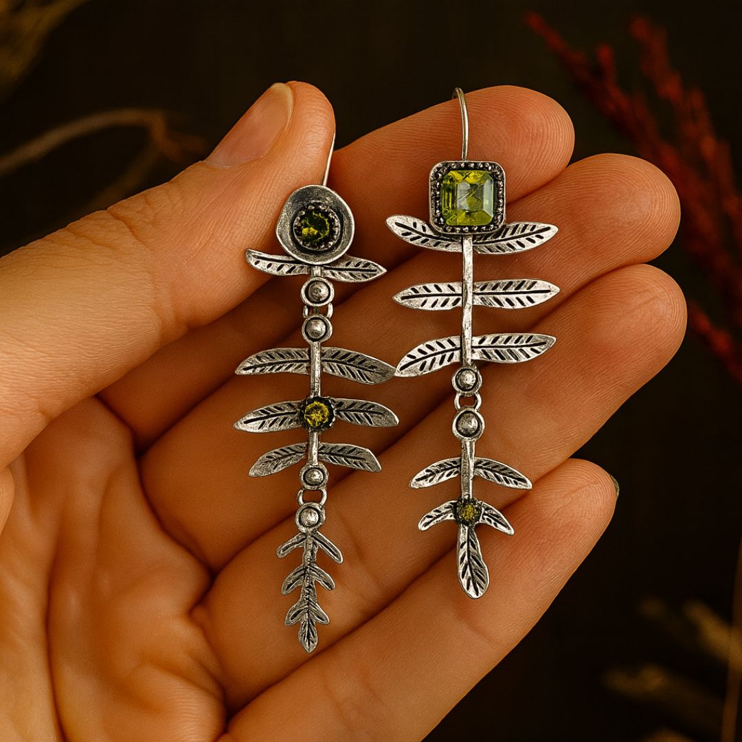 Orecchini vintage in natura – Brillo d'argento