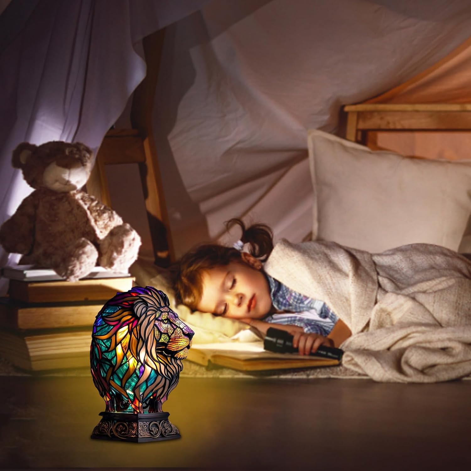 LeuchtLöwe - Lampada fatta a mano che illumina i cuori