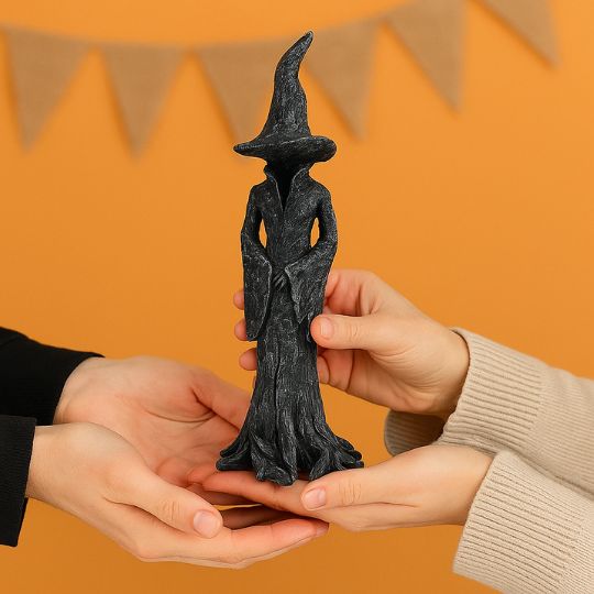 Statua di Strega d'Ombra - La Guardiana Silenziosa