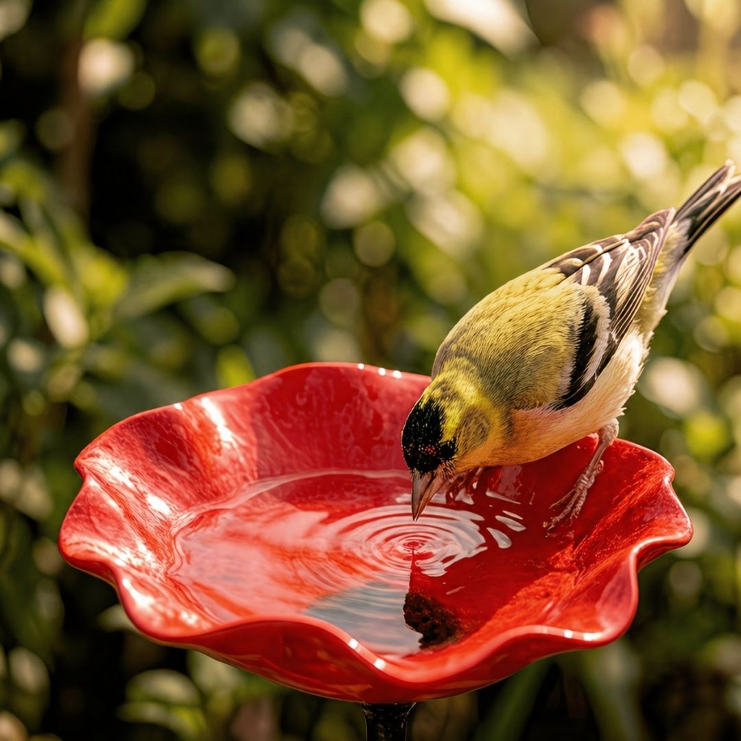 Vogelblüten - Handgefertigte Vogeltränke in Blütenform | 2er-Set