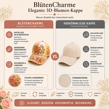 Carica l'immagine nel visualizzatore di Gallery, BlütenCharme – Elegante 3D-Blumen-Kappe

