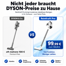 Carica l'immagine nel visualizzatore di Gallery, ReinKraft Pro –  Kabelloser 2-in-1 Premium-Akku-Staubsauger starker Zyklon-Saugkraft
