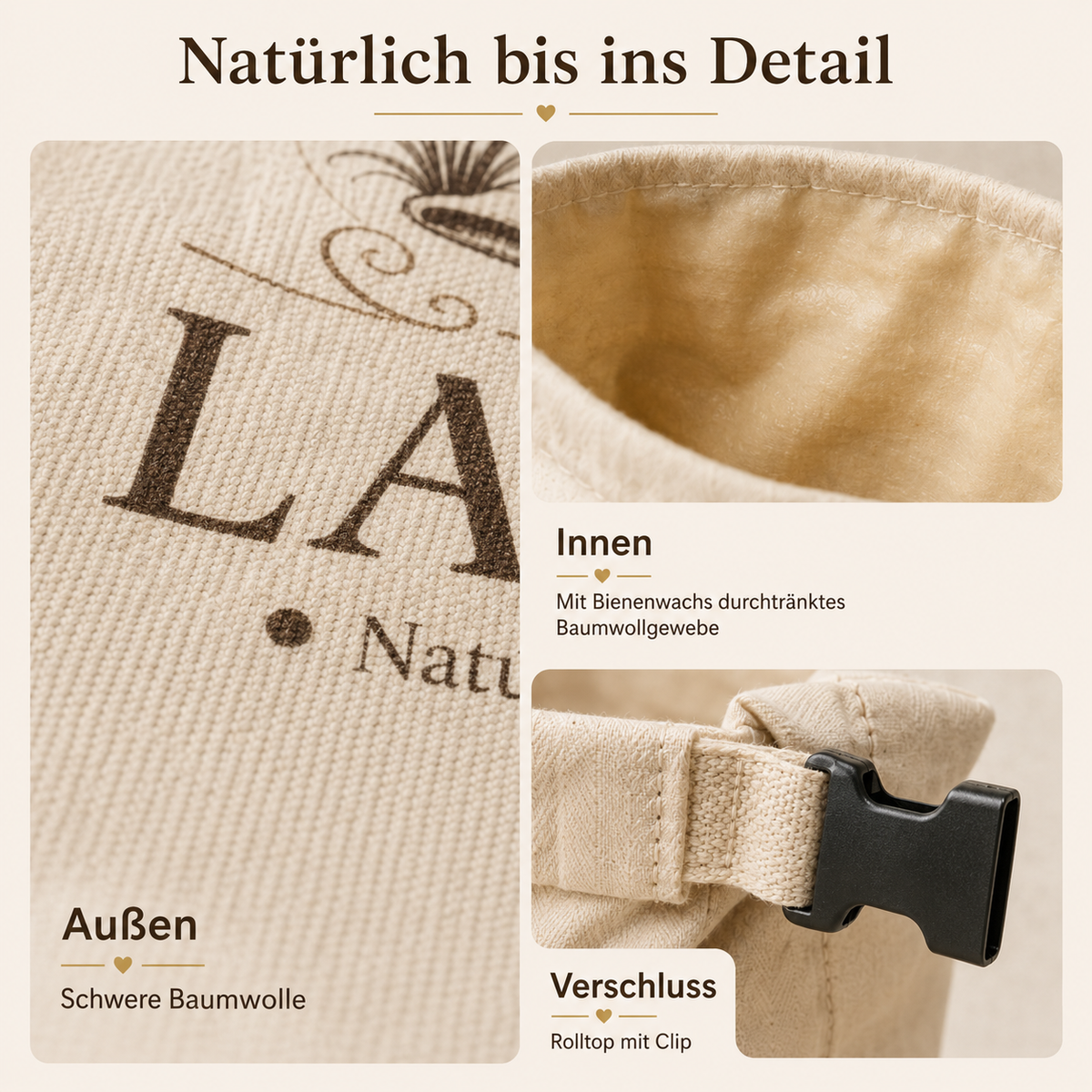 LaibLiebe – Handgemachter natürlicher Brotbeutel aus Bienenwachs