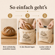 Carica l'immagine nel visualizzatore di Gallery, LaibLiebe – Handgemachter natürlicher Brotbeutel aus Bienenwachs