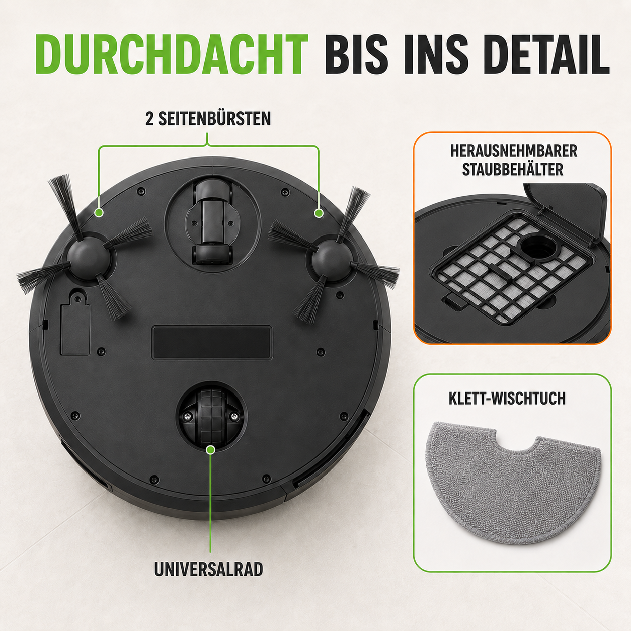 SaugPilot Pro – Smarter 5-in-1 Saugroboter für die tägliche Bodenreinigung