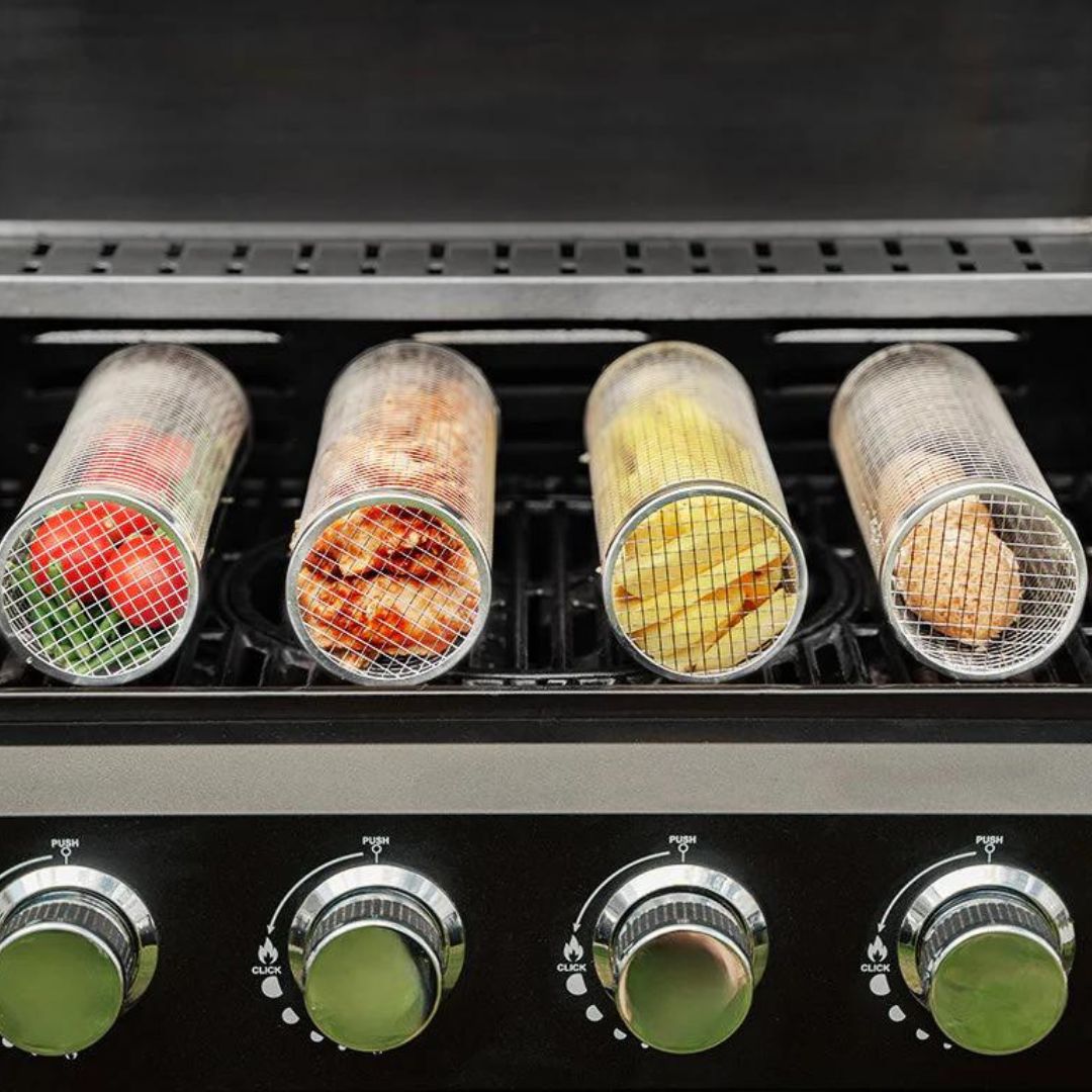 Cesto da griglia in acciaio inox per una grigliata perfetta