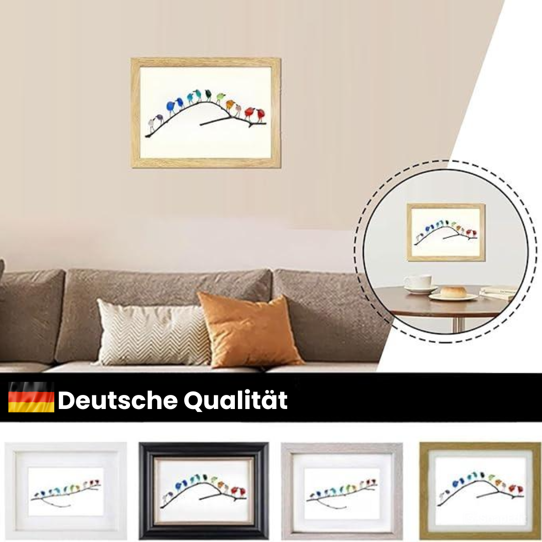 MeerglasLiebe™ - Quadro da parete fatto a mano con vero vetro marino