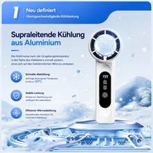 Carica l'immagine nel visualizzatore di Gallery, EisLuft Pro - Persönlicher Ventilator mit aktiver Sofortkühlung — 199 Stufen, ein Knopfdruck, sofort spürbar kühler.
