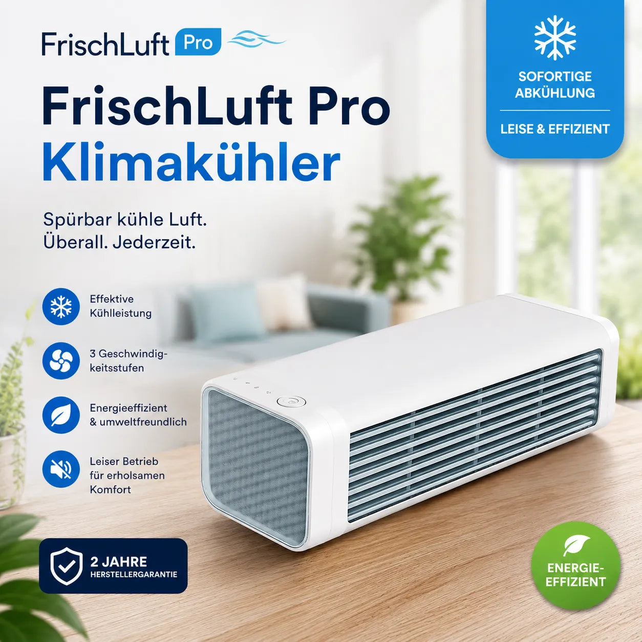 FrischLuft Pro - Refrigeratore portatile senza installazione