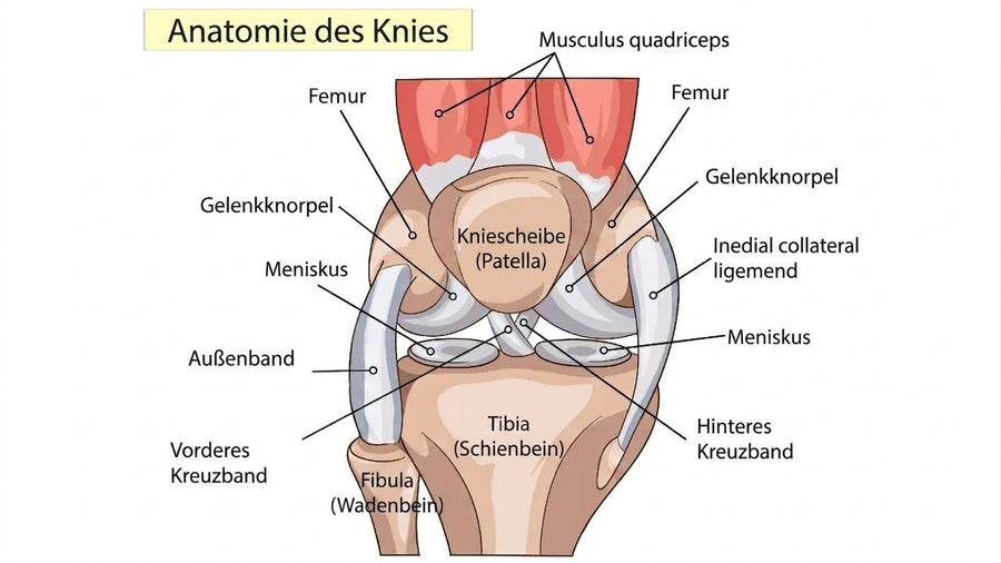 Illustration der Knieanatomie