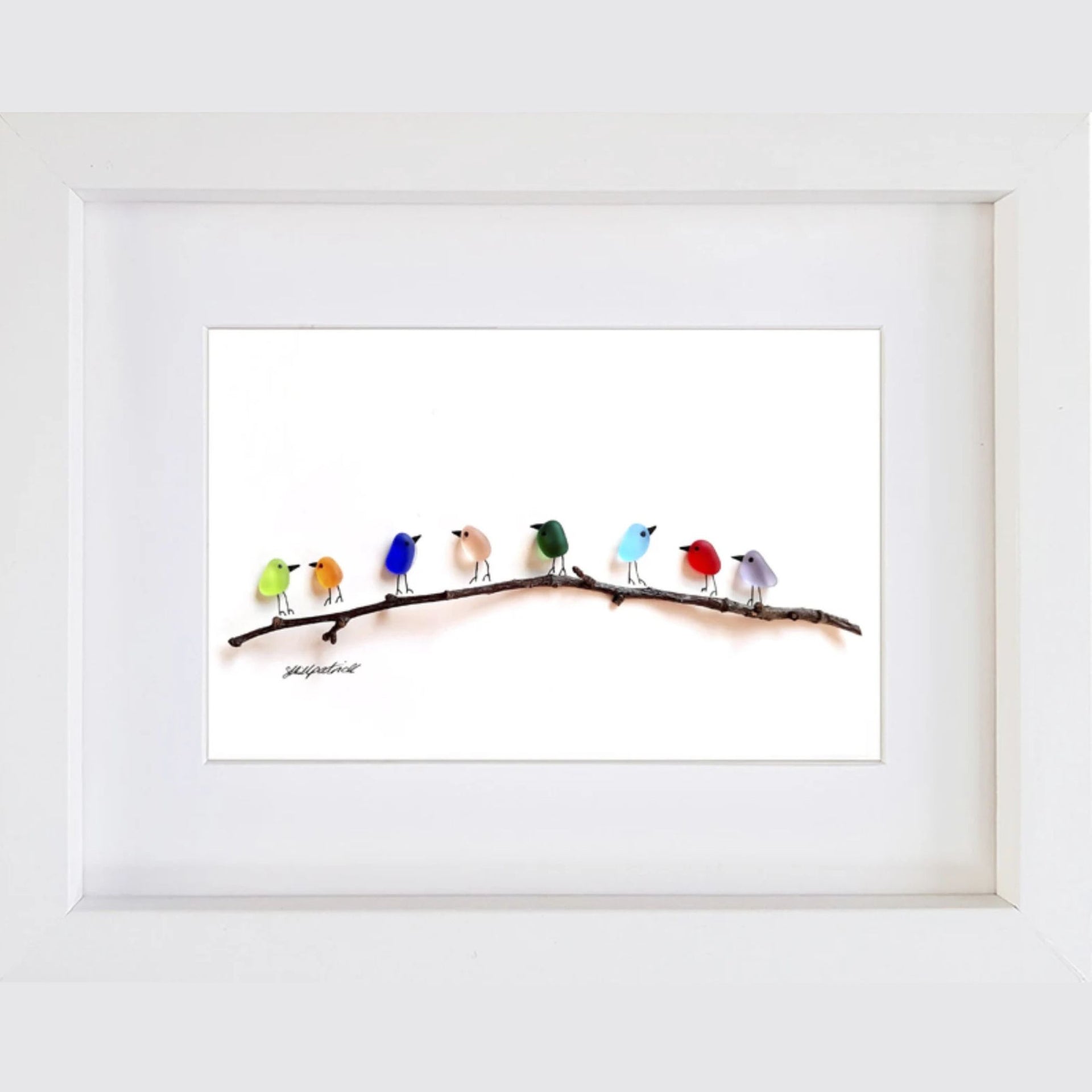 MeerglasLiebe™ - Quadro da parete fatto a mano con vero vetro marino