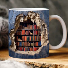 Carica l'immagine nel visualizzatore di Gallery, Tazza a mondo letterario 3D fatta a mano
