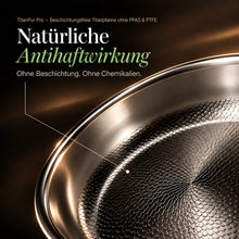 Lade das Bild in den Galerie-Viewer, TitanPur Pro – Beschichtungsfreie Titanpfanne ohne PFAS &amp; PTFE
