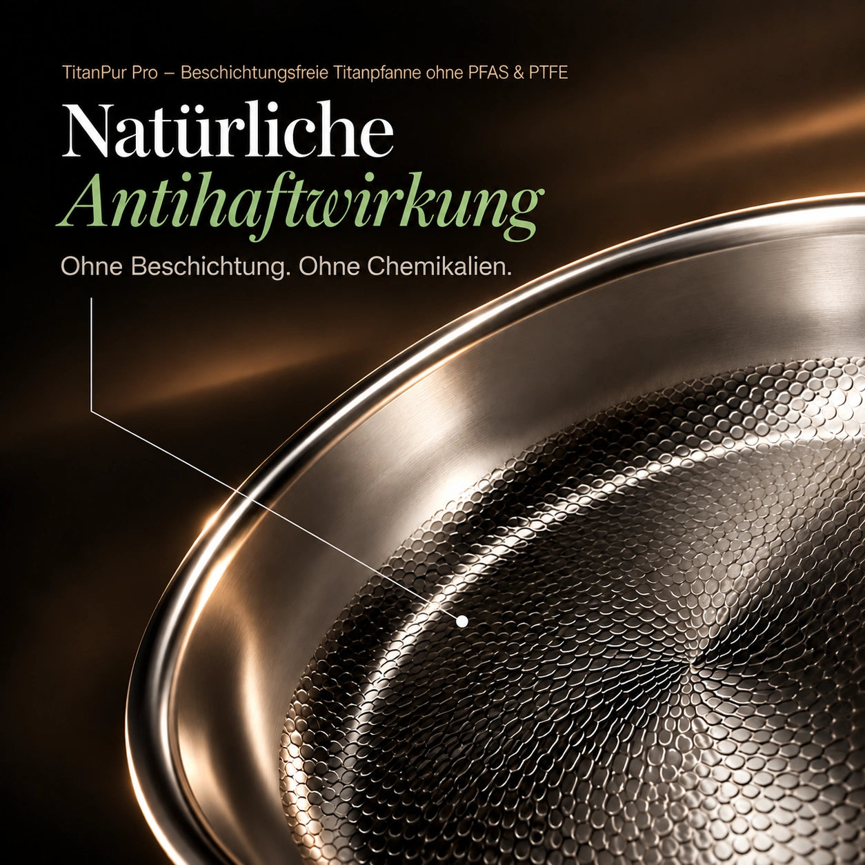 TitanPur Pro – Beschichtungsfreie Titanpfanne ohne PFAS & PTFE