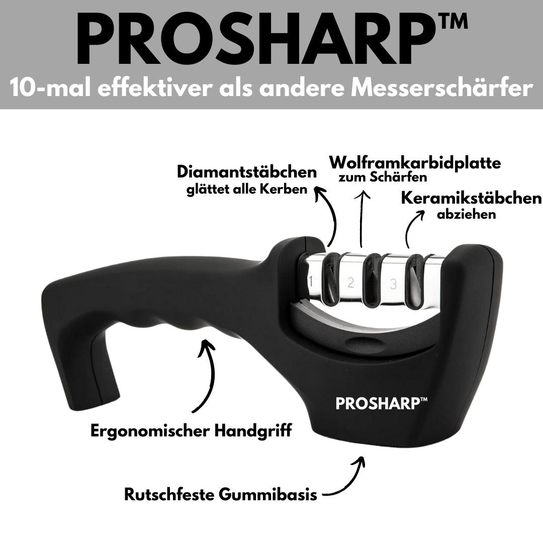 ProSharp - Affilacoltelli professionale in ceramica a 3 fasi