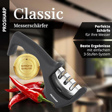 Carica l'immagine nel visualizzatore di Gallery, ProSharp - Affilacoltelli professionale e premiato con 3 fasi - Pietra in ceramica

