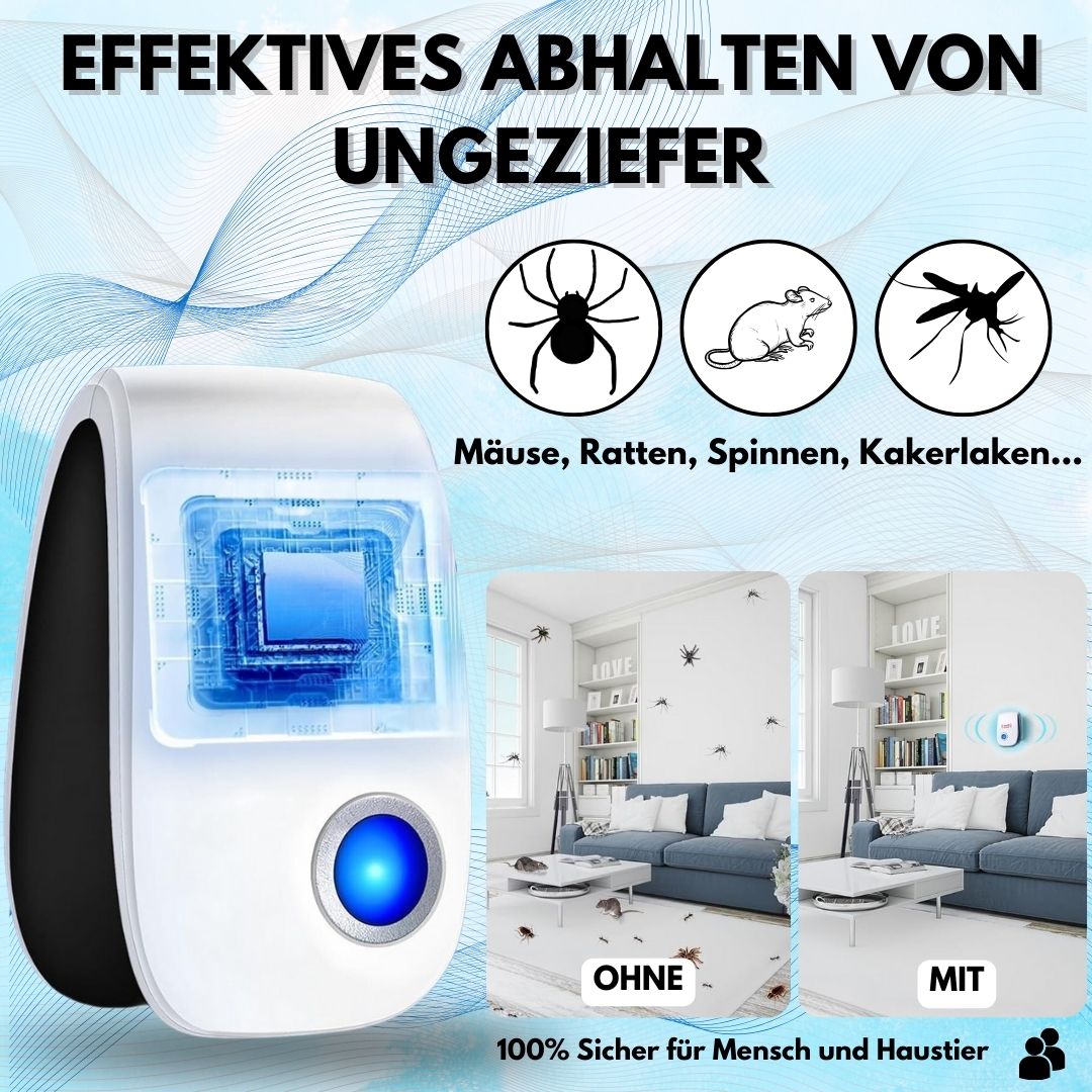 PestStop - Repellente a ultrasuoni contro zanzare, topi, scarafaggi, insetti, ratti, roditori, mosche, formiche