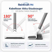 Carica l'immagine nel visualizzatore di Gallery, ReinKraft Pro –  Kabelloser 2-in-1 Premium-Akku-Staubsauger starker Zyklon-Saugkraft
