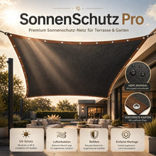 Carica l'immagine nel visualizzatore di Gallery, SonnenSchutz Pro – Premium Sonnenschutz-Netz für Terrasse &amp; Garten
