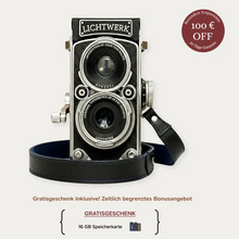 Carica l'immagine nel visualizzatore di Gallery, Lichtwerk RetroCam TLR – Fotocamera digitale vintage con look da pellicola
