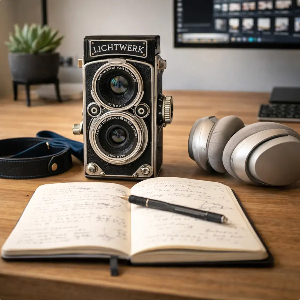 Lichtwerk RetroCam TLR – Fotocamera digitale vintage con look da pellicola