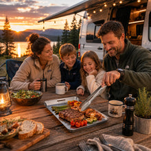 Carica l'immagine nel visualizzatore di Gallery, TitanPure Pro — Set per vassoio da griglia Camping &amp; BBQ | Senza PFAS | Con pinza
