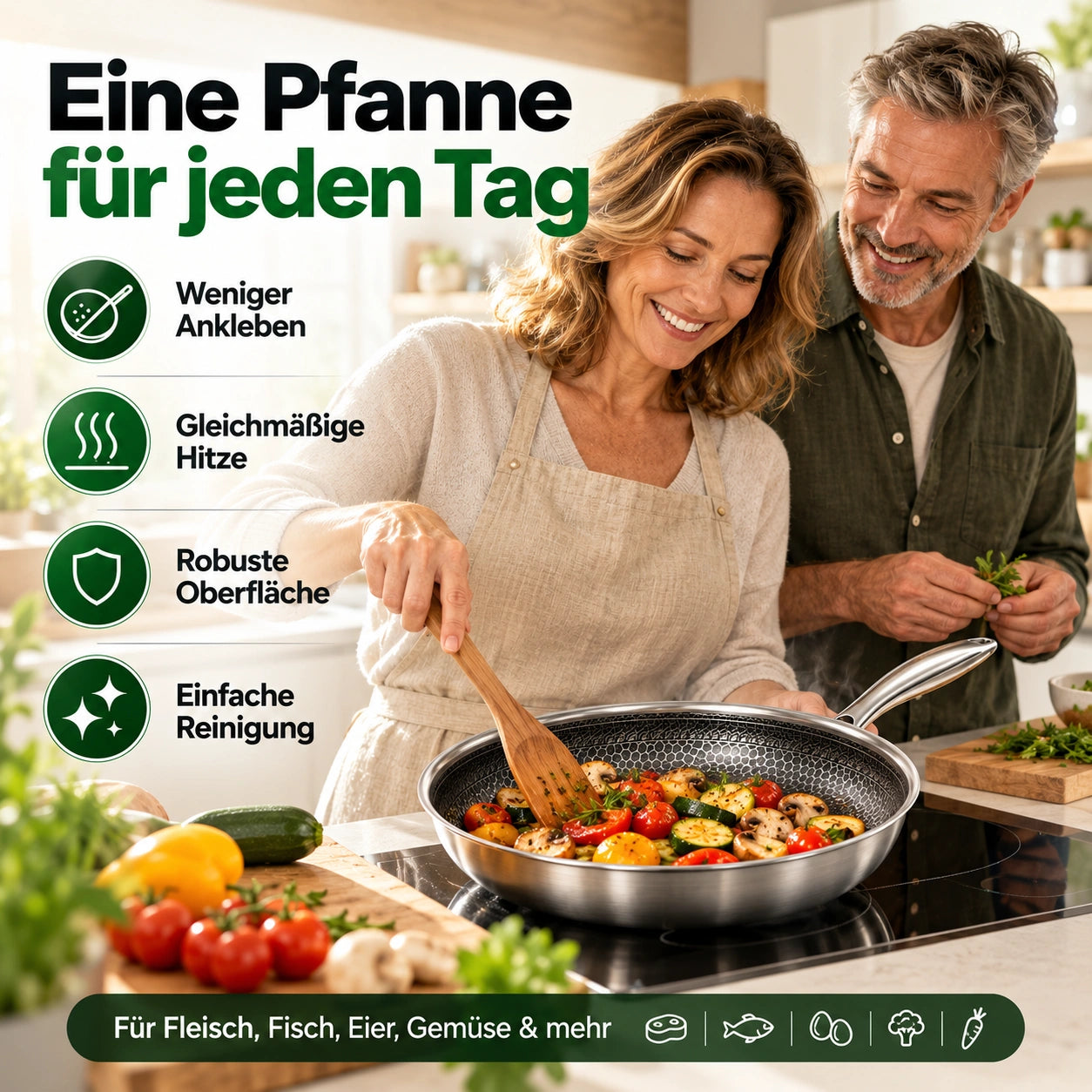 BratWerk – Edelstahl-Hybridpfanne ohne PFAS & PTFE