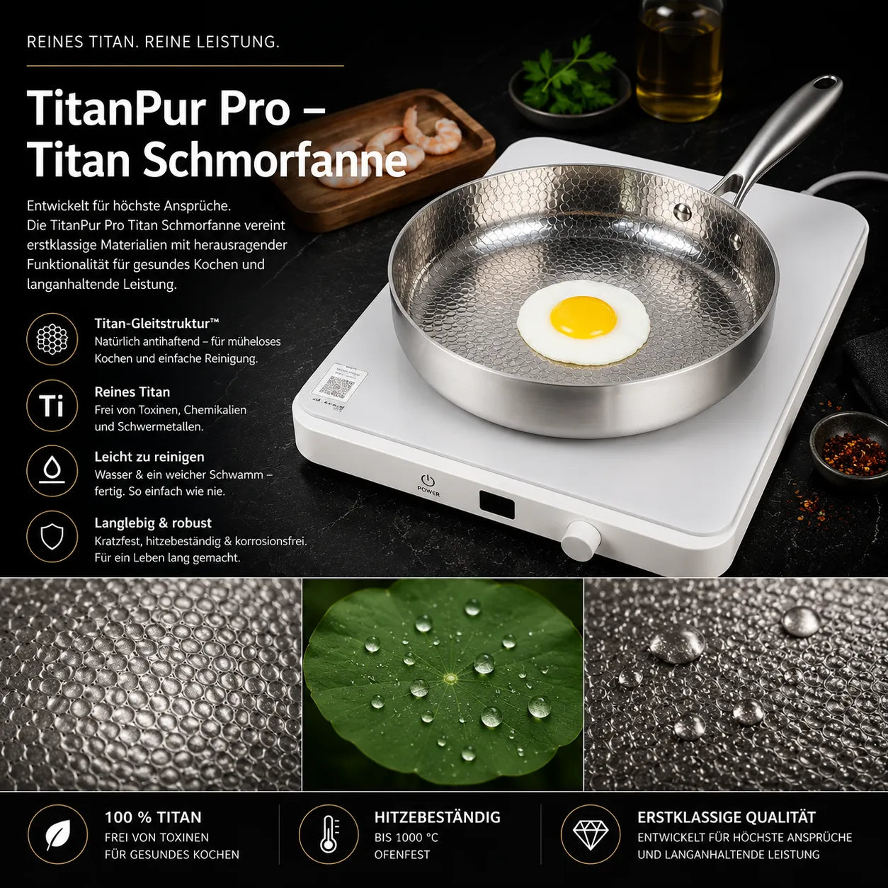 TitanPur Pro Padella Titan per brasati e carne macinata