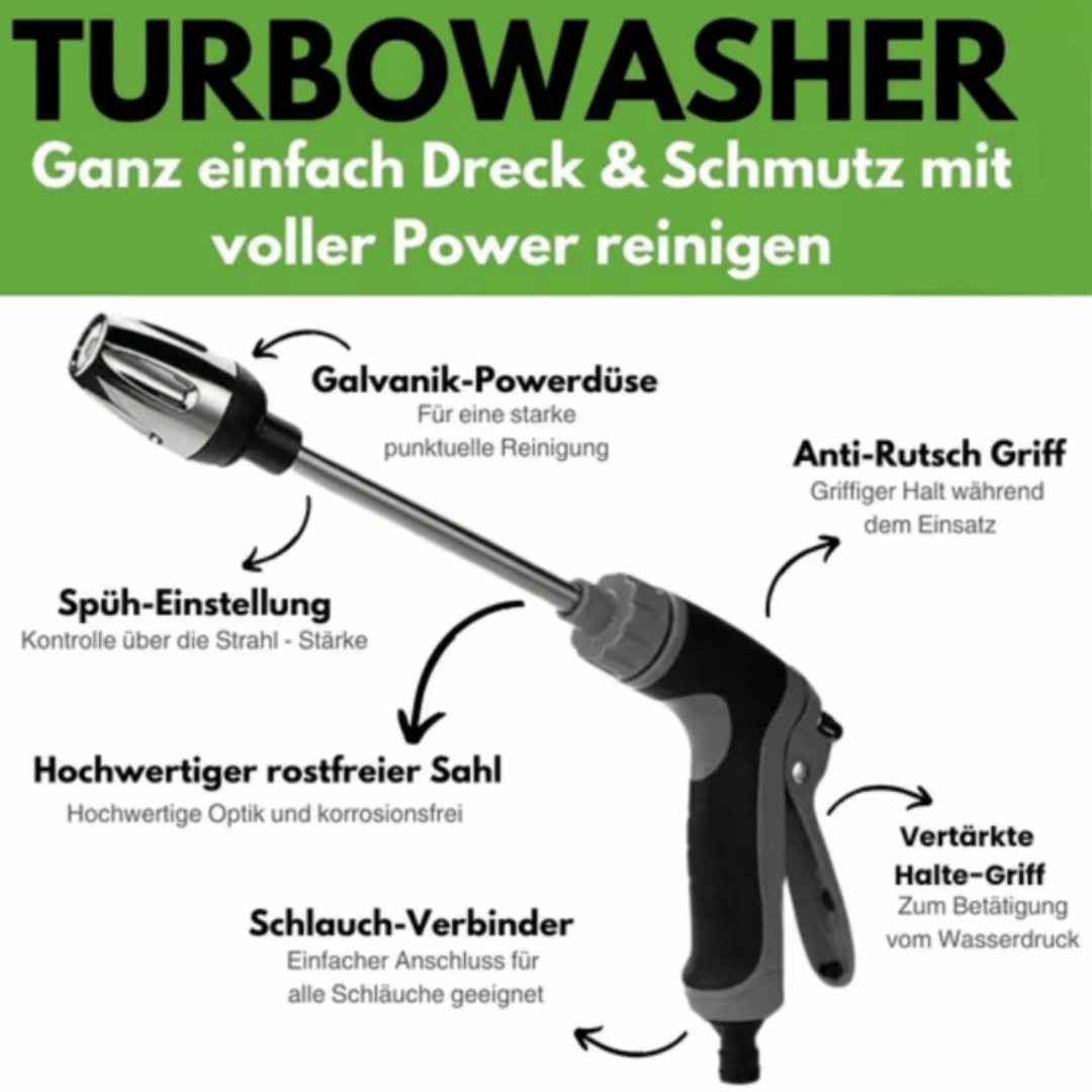 Set Turbowasher - Idropulitrice a pressione + Contenitore per sapone